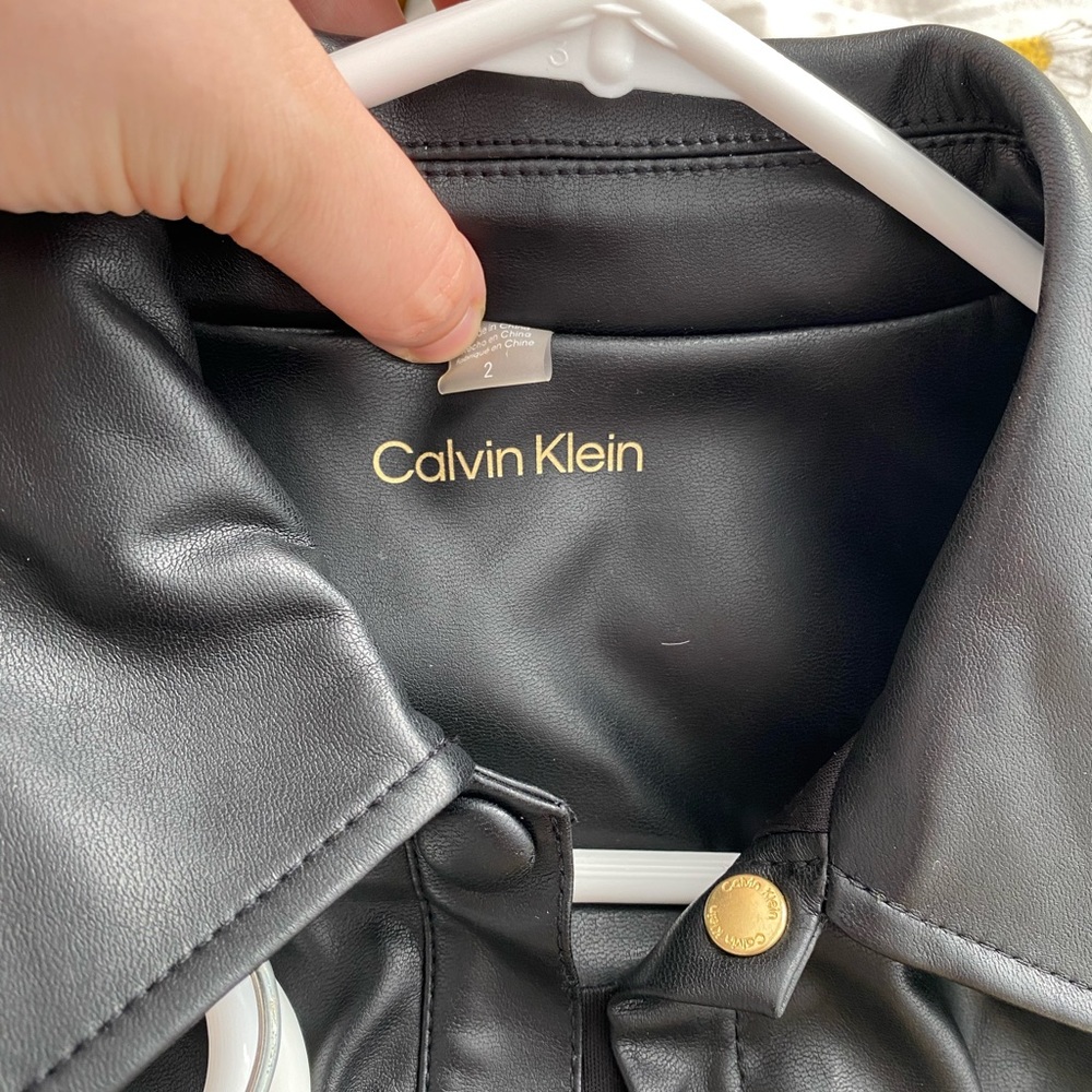 Leather Calvin Klein Dress